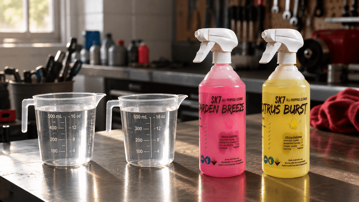 Master Degreaser Dilution Ratios by Surface Type - SK7 Online Shop